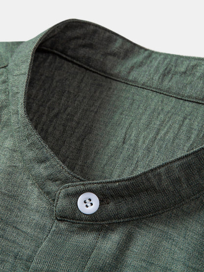 Ananías® | Stand Collar Textured Shirt