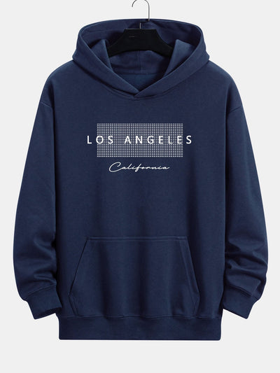 Toby | Los Angeles Checkered Print Relax Fit Hoodie