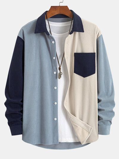 Agapito® | Corduroy Patchwork Shirt