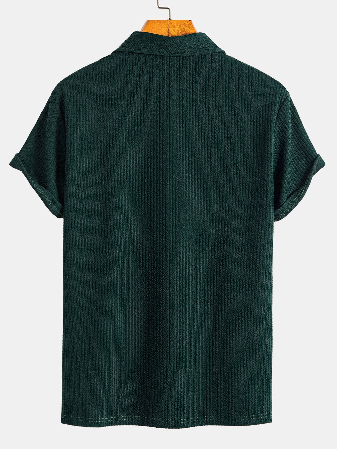 Ezra | Muscle Fit Ribbed Half Zip Polo