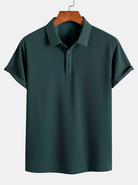 Crisanto® | Short Sleeve Textured Polo