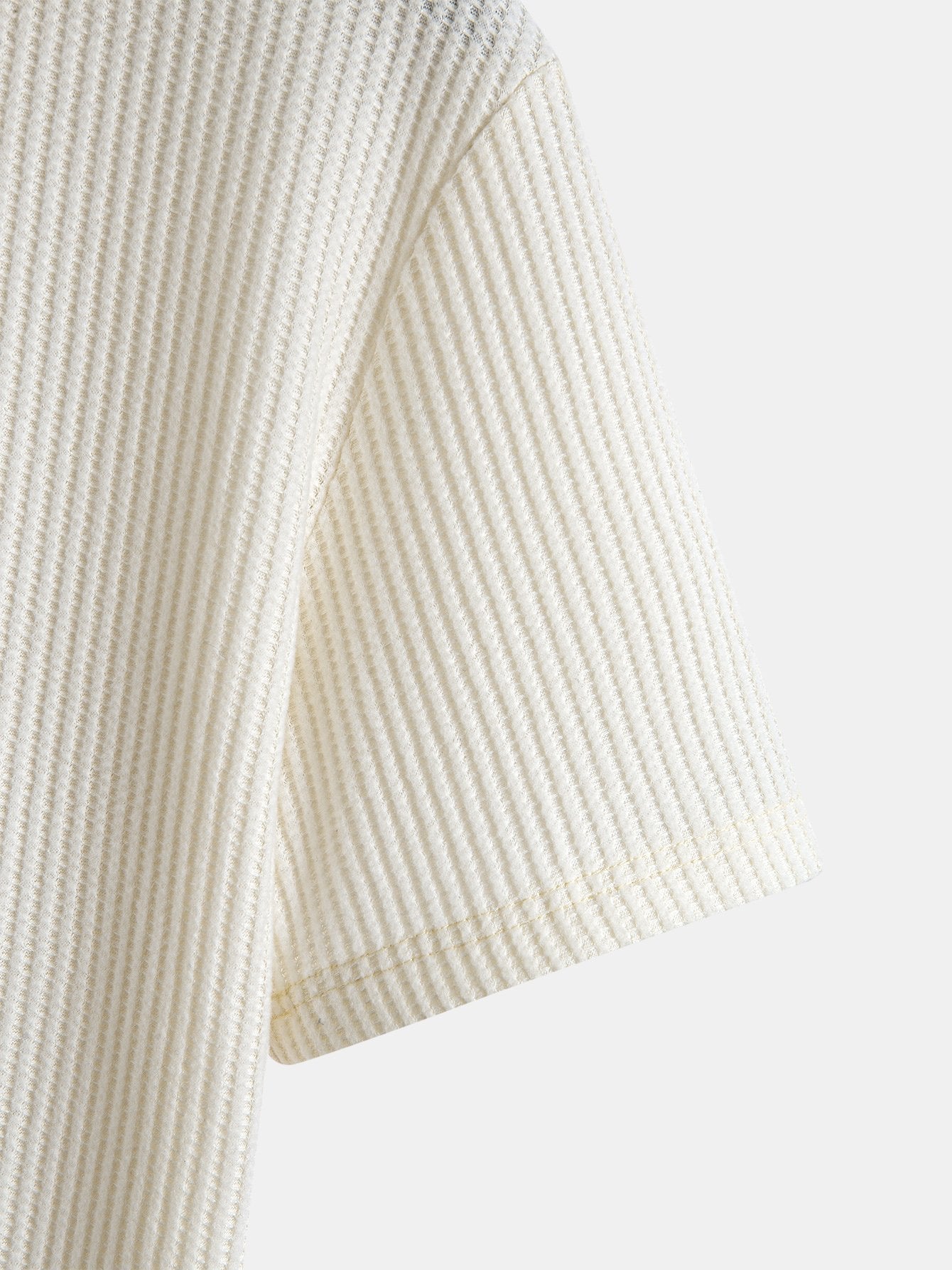 Serafín® | Knitted Waffle Arc Hem Hooded T-Shirt