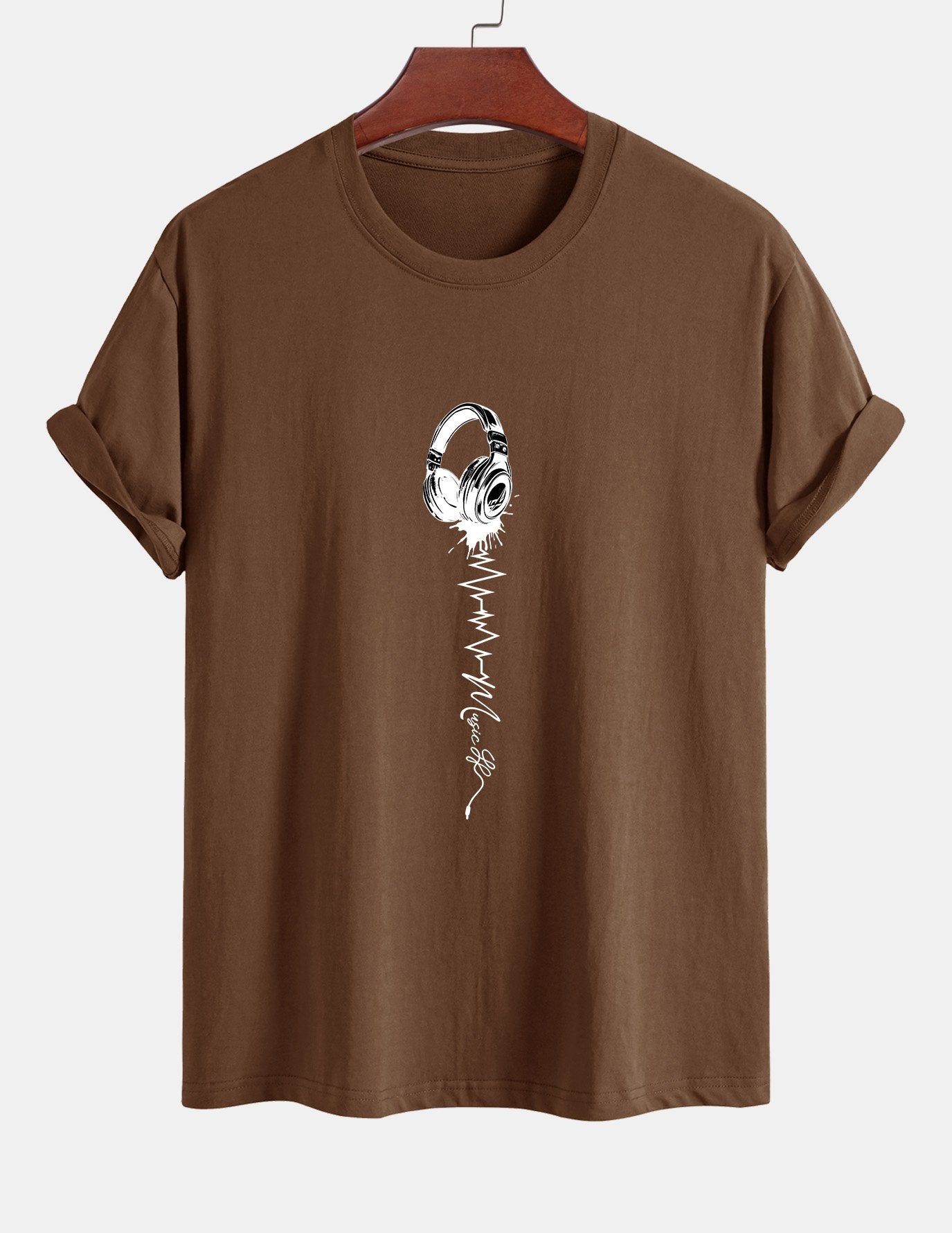 Tulio® | Earphone Print Cotton T-Shirt