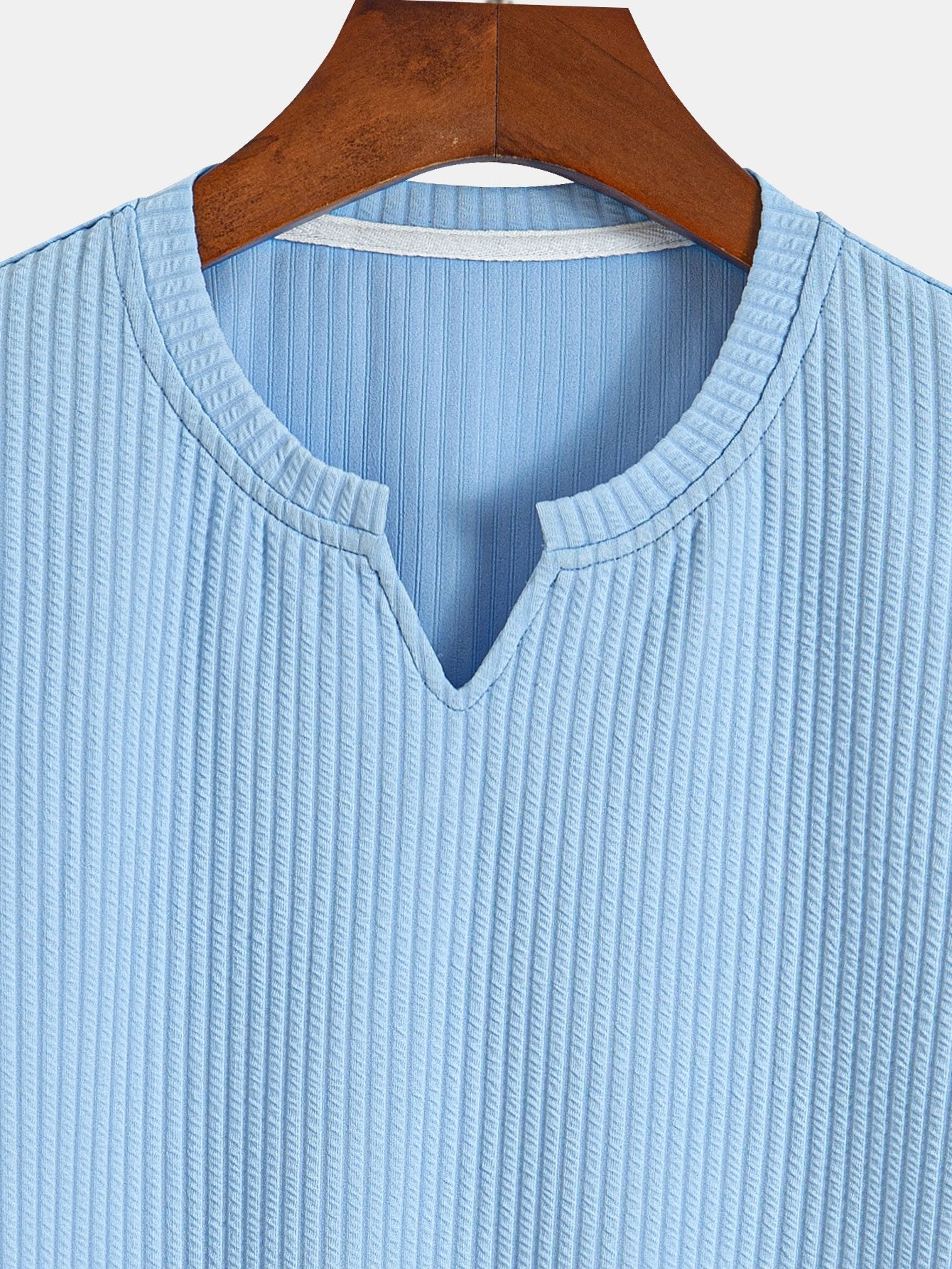 Owen® | Muscle Fit Notch Ribbed Arc Hem T-Shirt