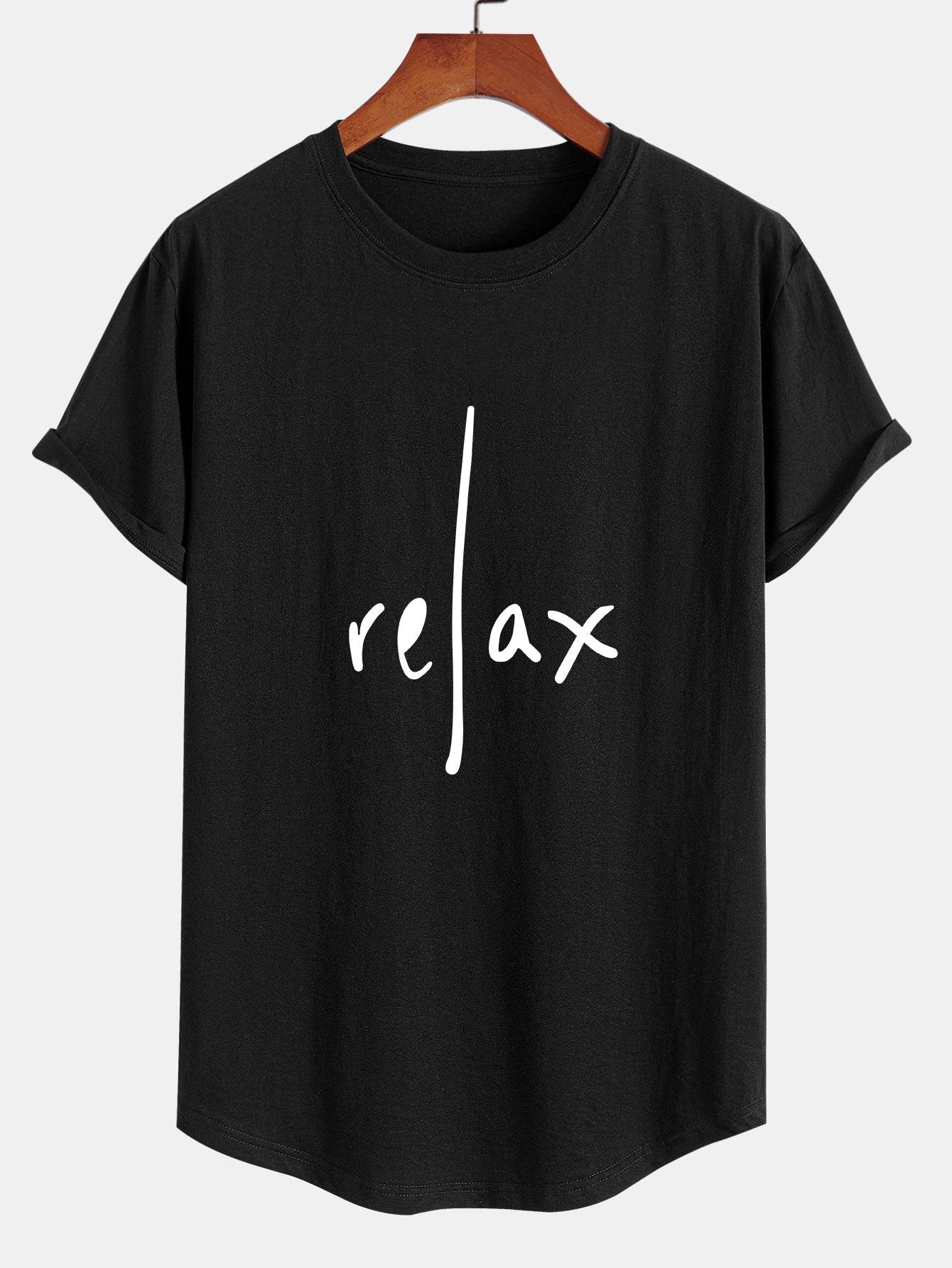 Patricio® | Relax Print Cotton Arc Hem T-Shirt