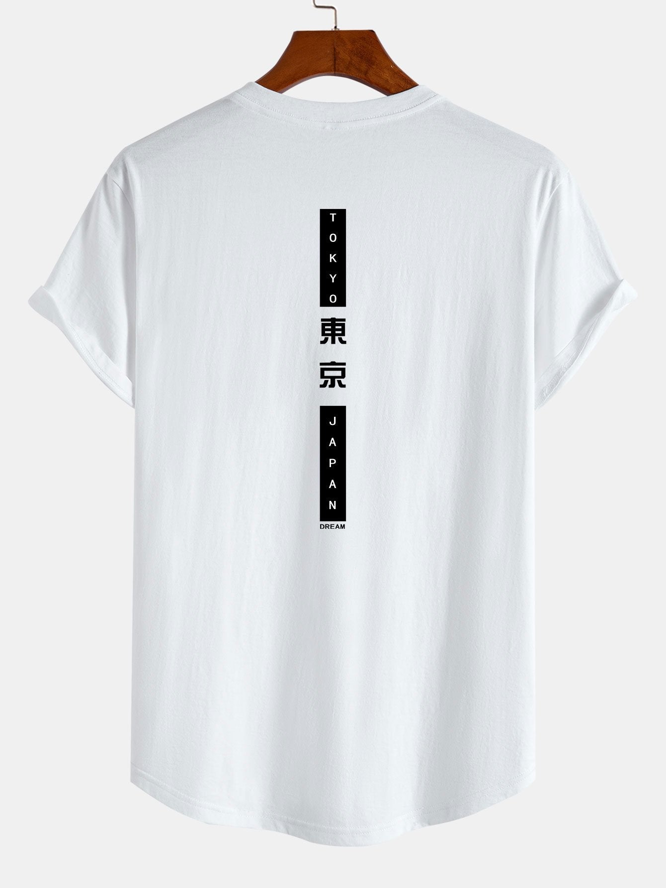 Jasper® | Tokyo Back Print Cotton Arc Hem T-Shirt