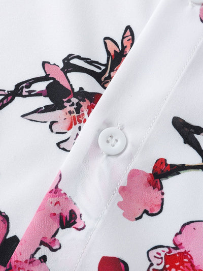 Arian® | Floral Print Button Up Shirt