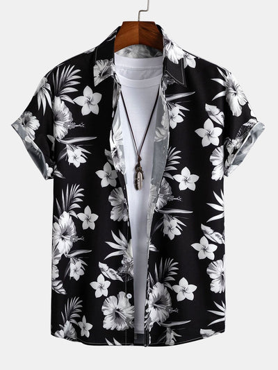 Craig® | Tropical Floral Print Button Up Shirt & Swim Shorts