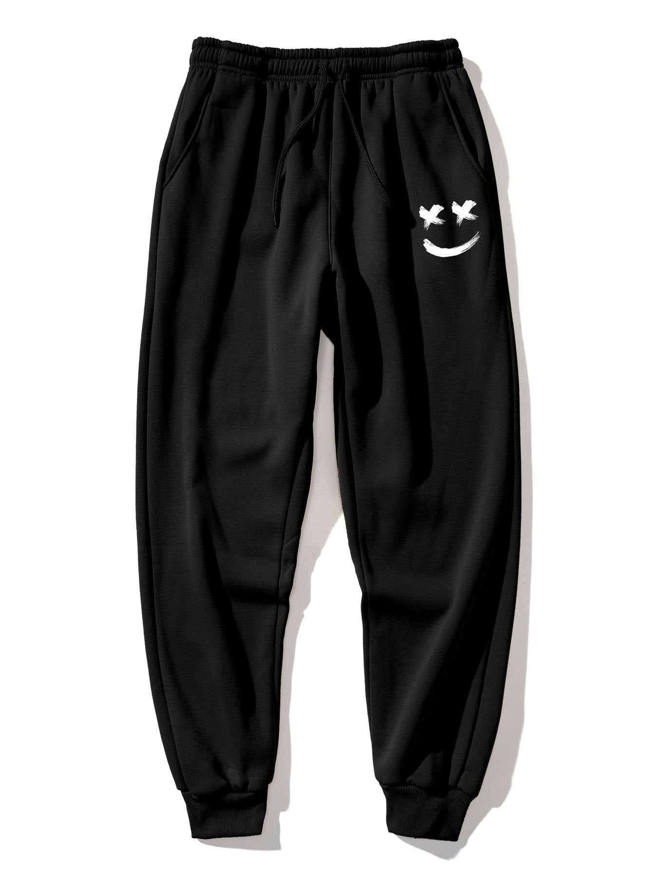 Bambie® | Brushstroke Smiley Print Jogger Pants