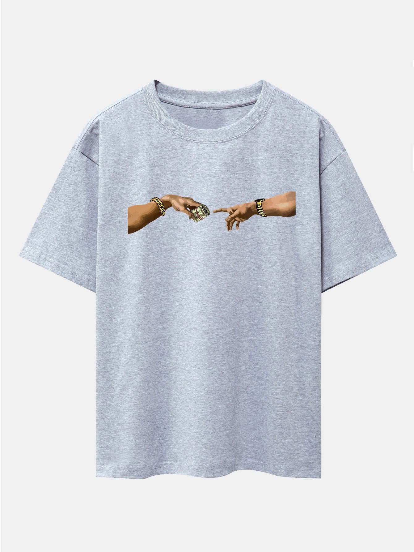 Jorge® | Cash Hand Print Drop Shoulder Oversize T-Shirt