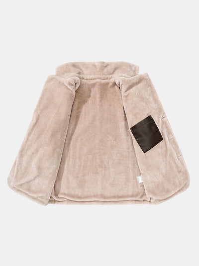 Alfonso | Faux Fur Lined PU Leather Blazer