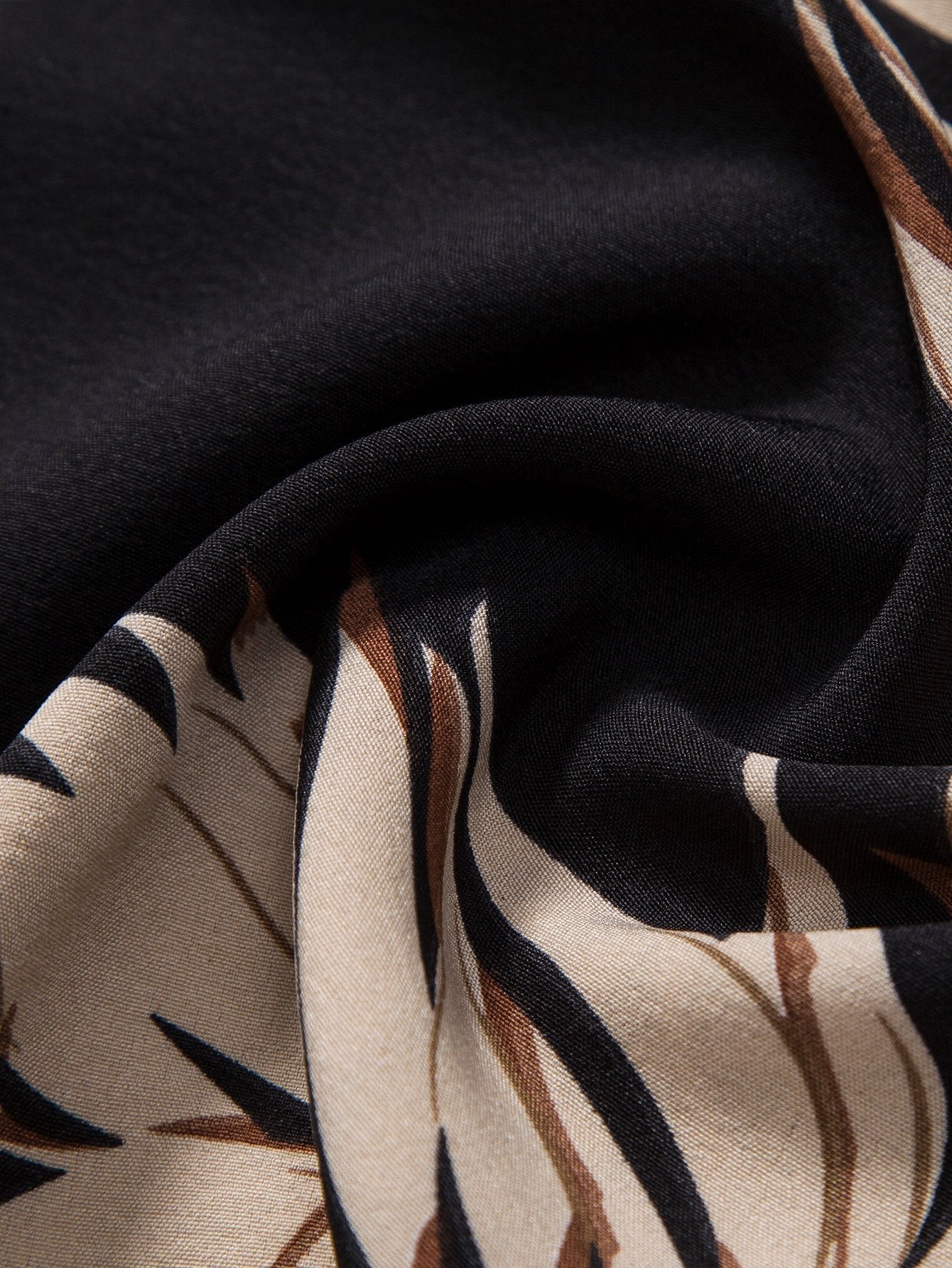 Myles® | Tropical Print Shirt & Linen Cotton Blend Cropped Pants