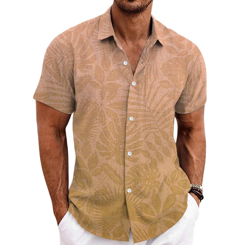 Men's Printed Hawaiian Short Sleeve Shirt