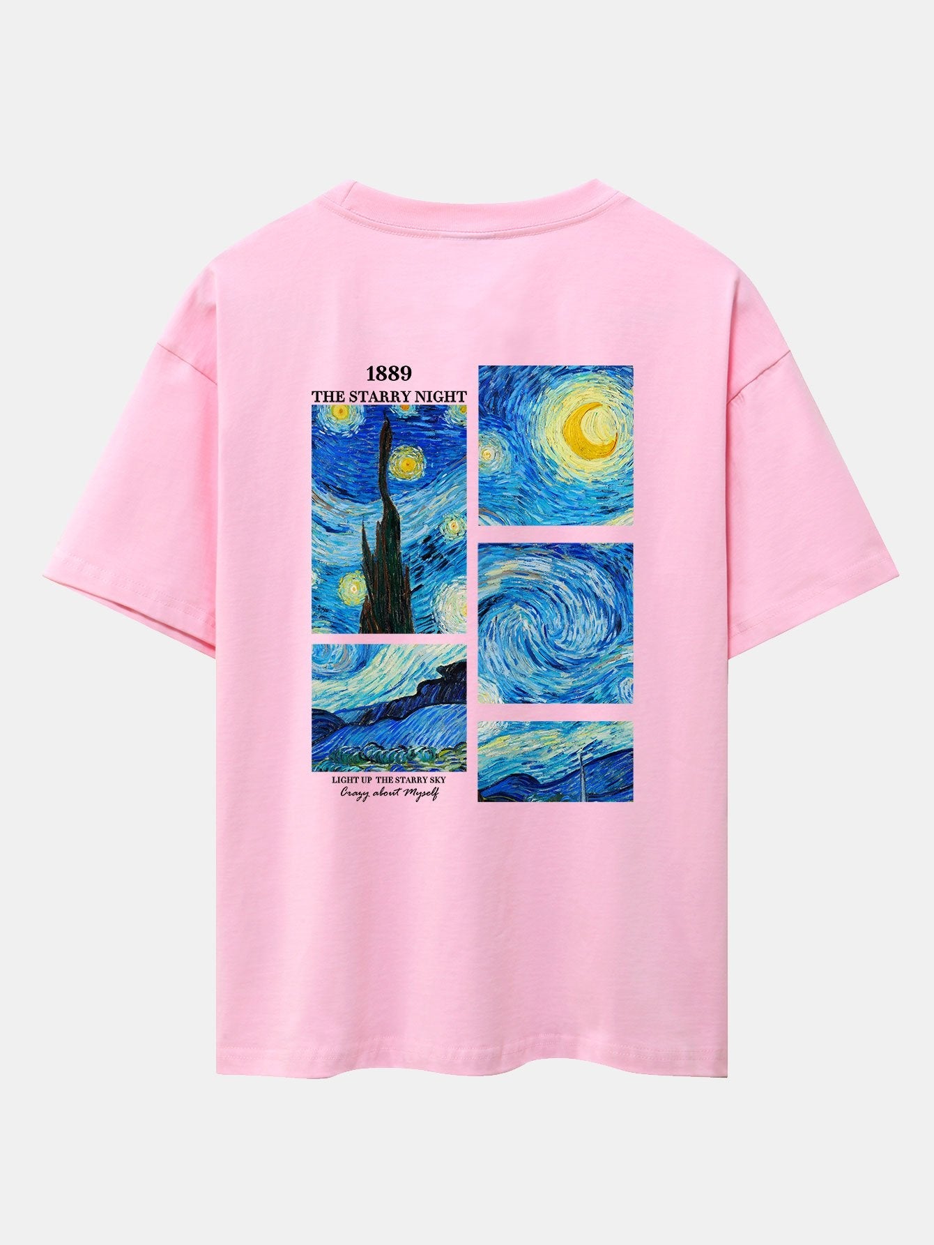 Hugh® | The Starry Night Back Print Drop Shoulder Oversize T-Shirt