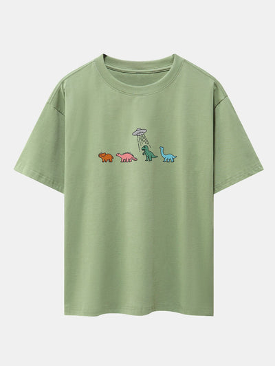 Iván® | Cartoon Dinosaur Print Heavy Weight Oversize T-Shirt