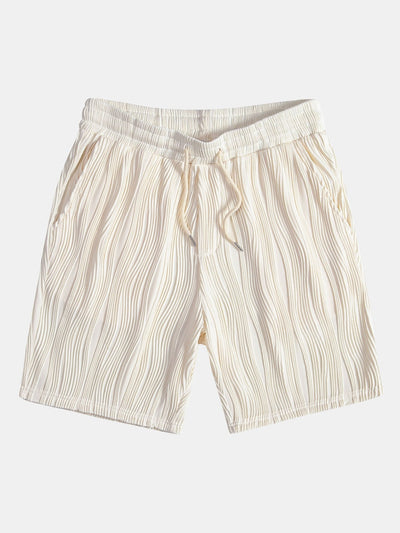 Basilio® | Wave Textured Button Up Shirt & Shorts