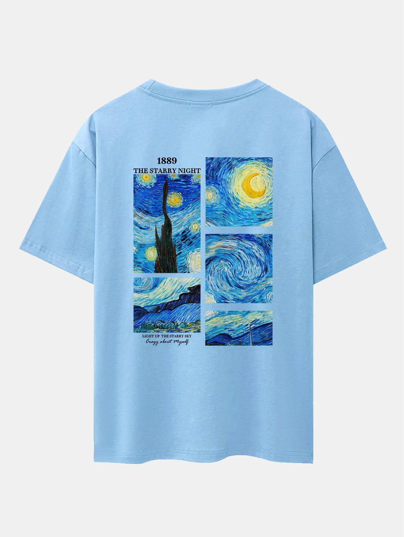 Hugh® | The Starry Night Back Print Drop Shoulder Oversize T-Shirt