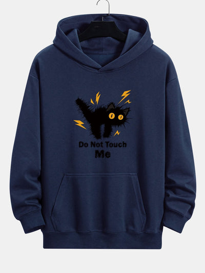 Quintín® | Angry Cat Print Relax Fit Hoodie