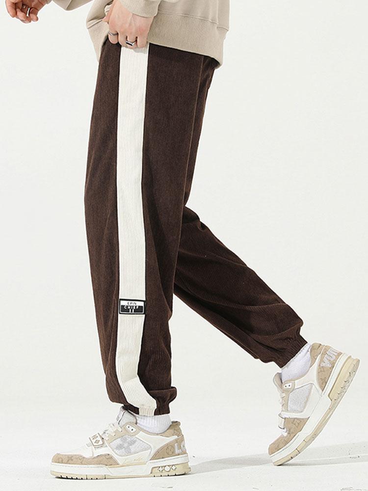 Ernesto® | Side Stripe Corduroy Jogging Pants