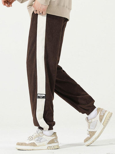 Ernesto® | Side Stripe Corduroy Jogging Pants