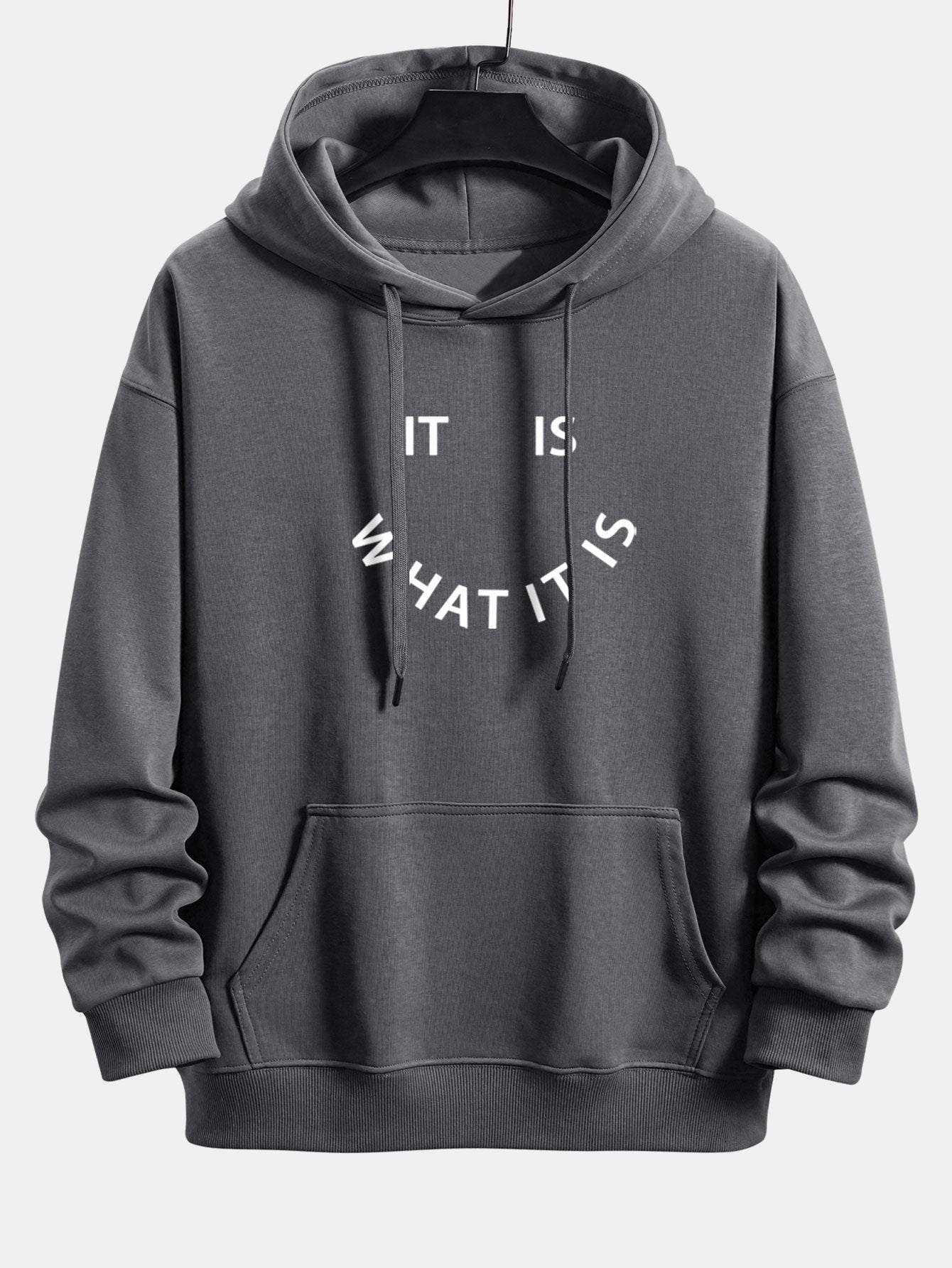 Nathan | It Is What It Is Print Relax Fit Hoodie