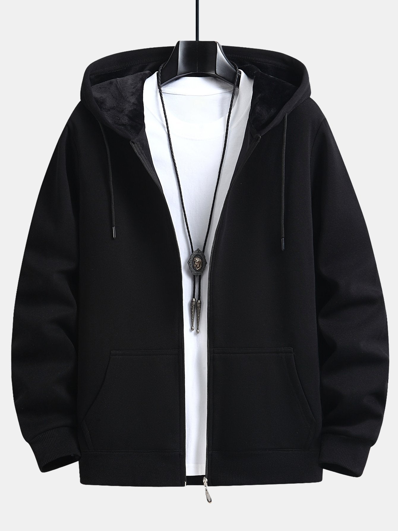 Charles | Plush Lined Relax Fit Zip Hoodie