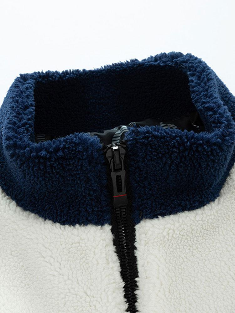 Gideon | Color Block Zip Up Teddy Coat