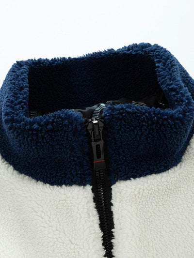 Gideon | Color Block Zip Up Teddy Coat