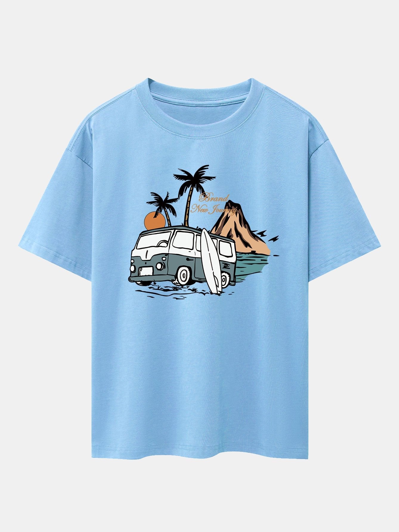 Emilio® | Car Island Print Drop Shoulder Oversize T-Shirt