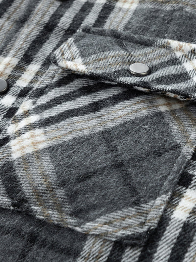 Forest | Teddy Fleece Lined Detachable Flannel Plaid Hooded Coat