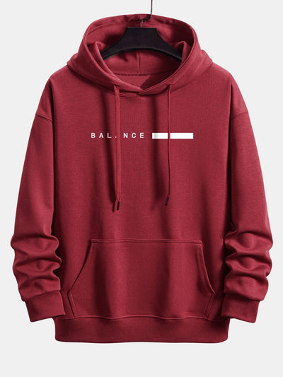 Alan | Balance Stripe Print Relax Fit Hoodie