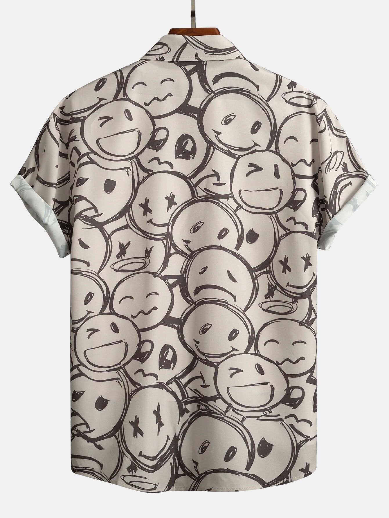 Alphonso® | Smiley Print Button Up Shirt