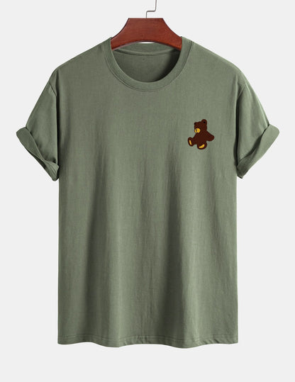 Yoab® | Teddy Bear Print Cotton T-Shirt