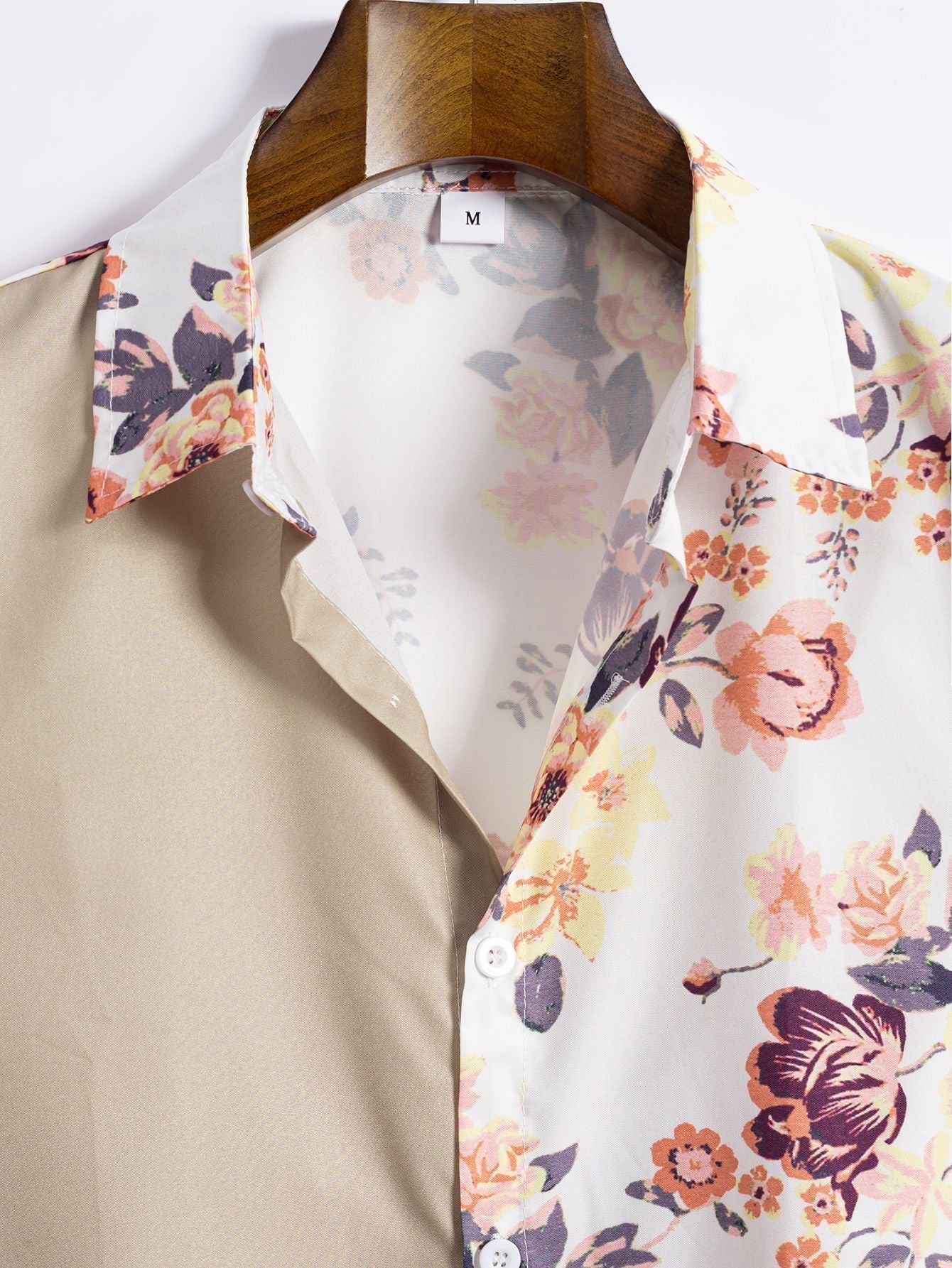 Adriel® | Floral Patchwork Print Button Up Shirt & Swim Shorts