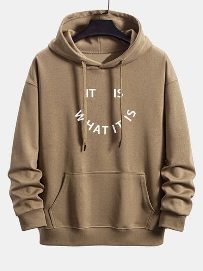 Nathan | It Is What It Is Print Relax Fit Hoodie