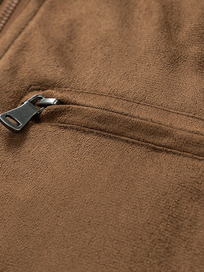 Fletcher | Suede Bomber Jacket With Quilted Liner