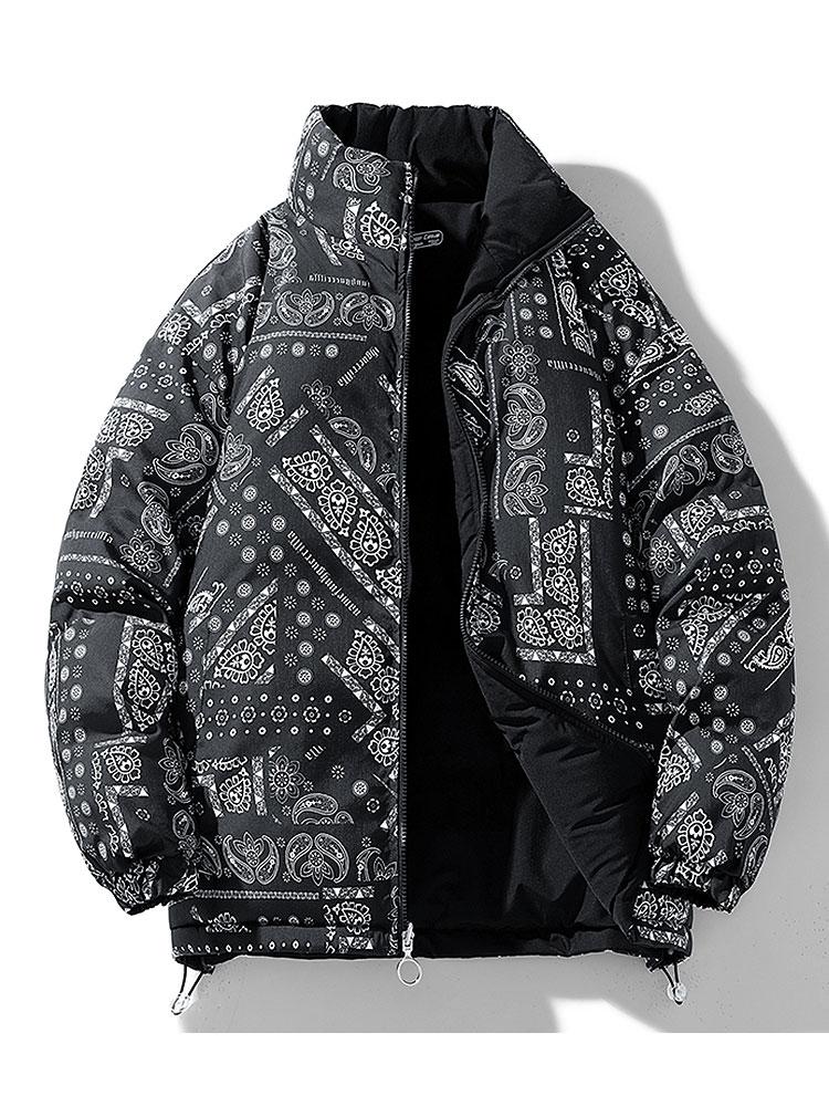 Darian | Reversible Paisley Puffer Coat