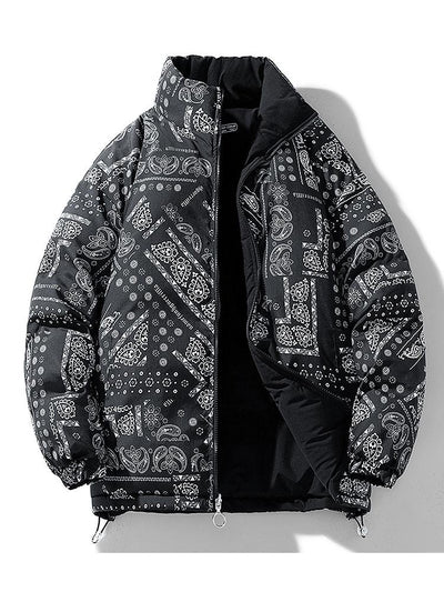 Darian | Reversible Paisley Puffer Coat