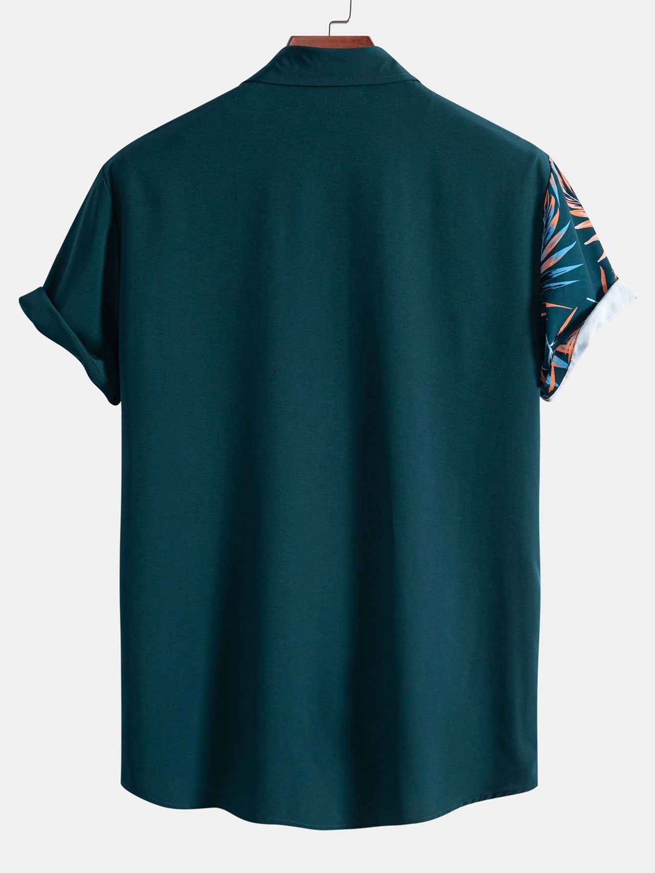 Anacleto® | Leaf Patchwork Print Button Up Shirt