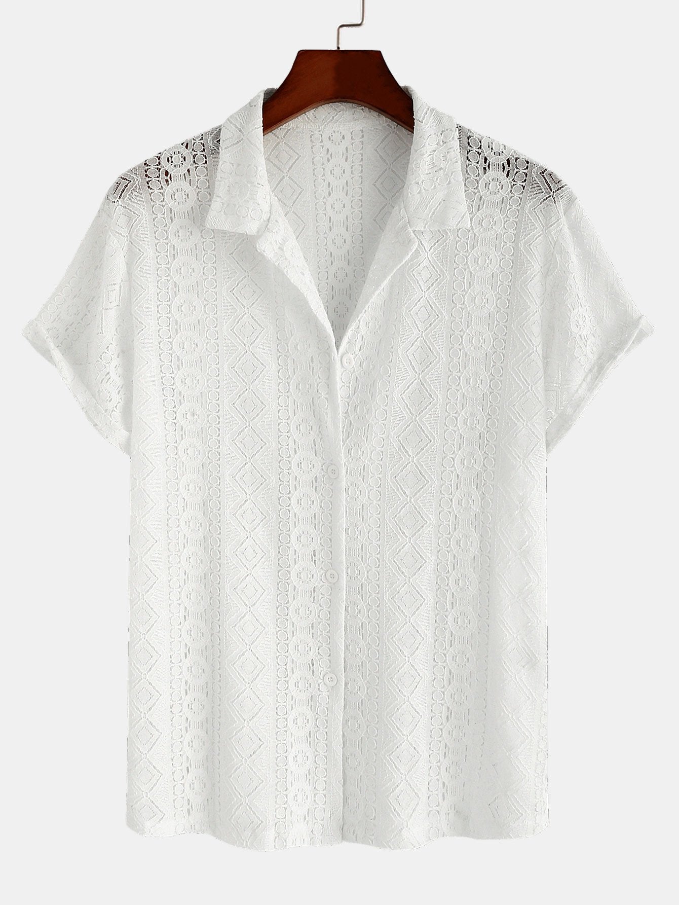 Josiah® | Cuban Shirt With Geometric Texture