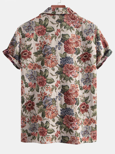 Addison® | Floral Jacquard Cuban Shirt & Shorts