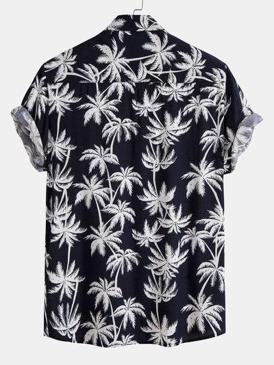 Pancracio® | Palm Tree Print Shirt & Swim Shorts