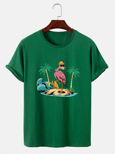 Austin® | Flamingo On Vacation Print T-Shirt