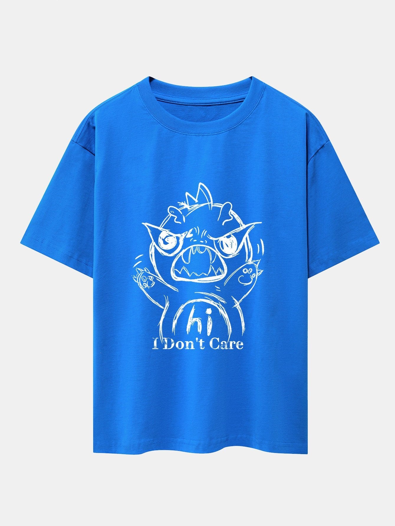 Isaac® | Cartoon Dinosaur Print Drop Shoulder Oversize T-Shirt