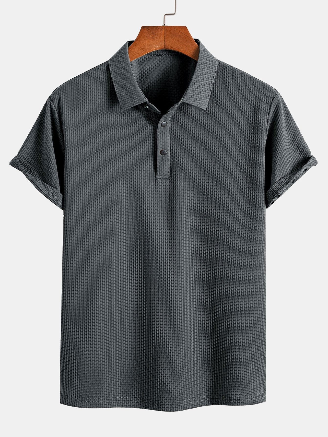 Declan | Short Sleeve Textured Polo