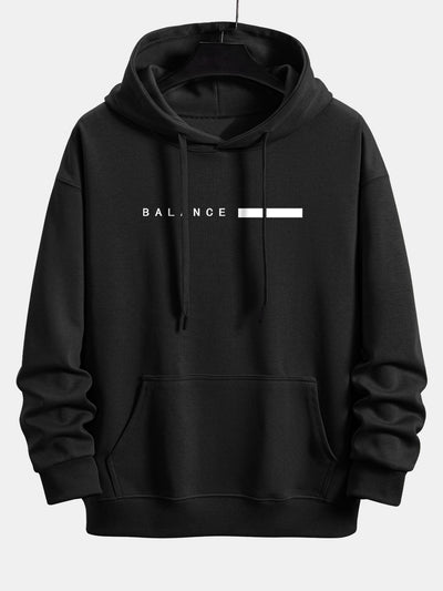 Alan | Balance Stripe Print Relax Fit Hoodie