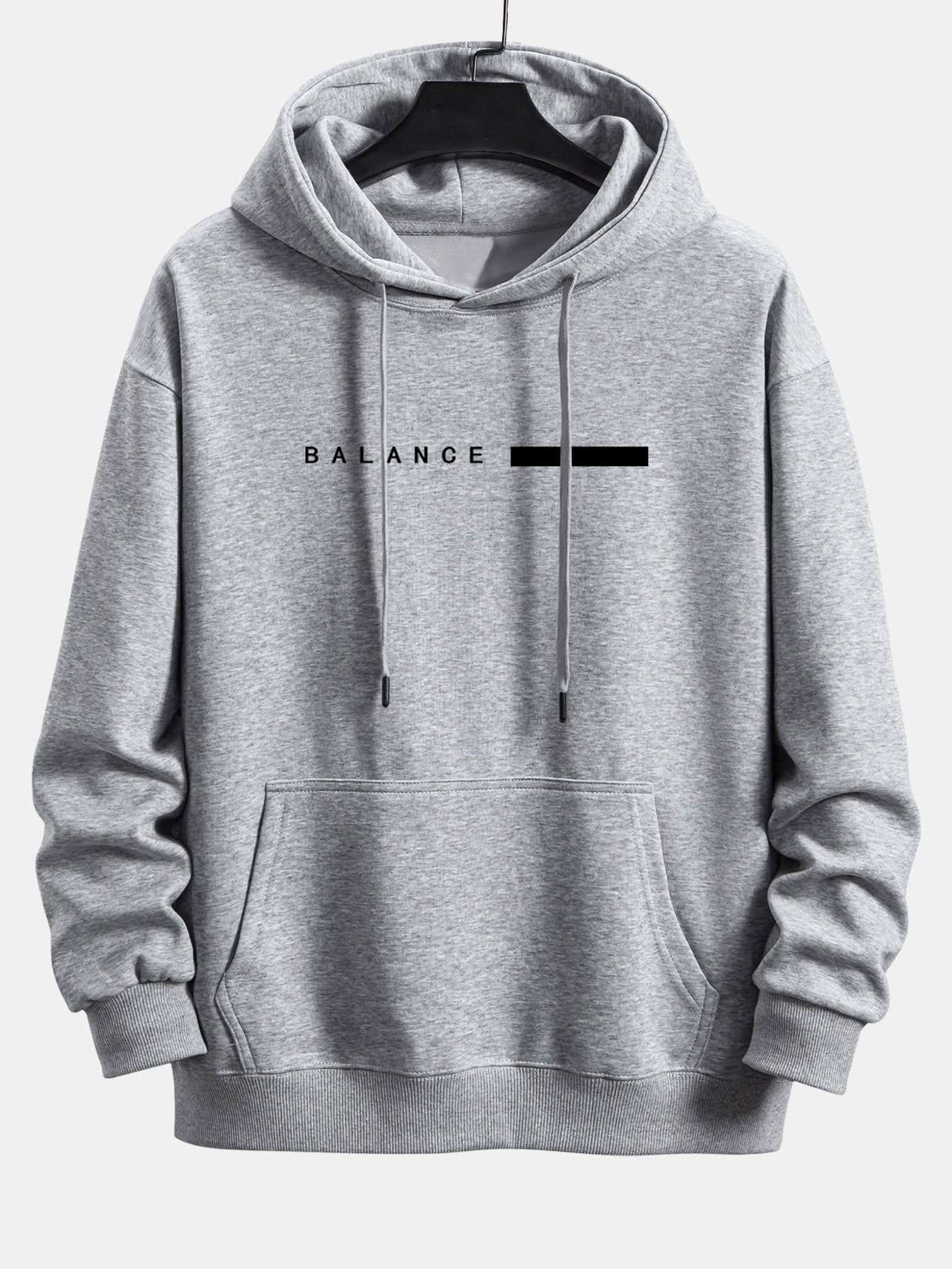 Alan | Balance Stripe Print Relax Fit Hoodie