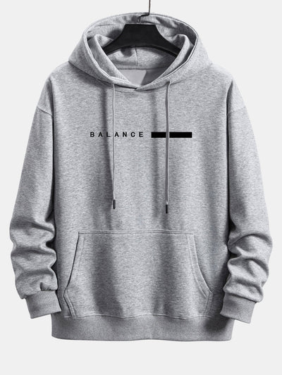 Alan | Balance Stripe Print Relax Fit Hoodie
