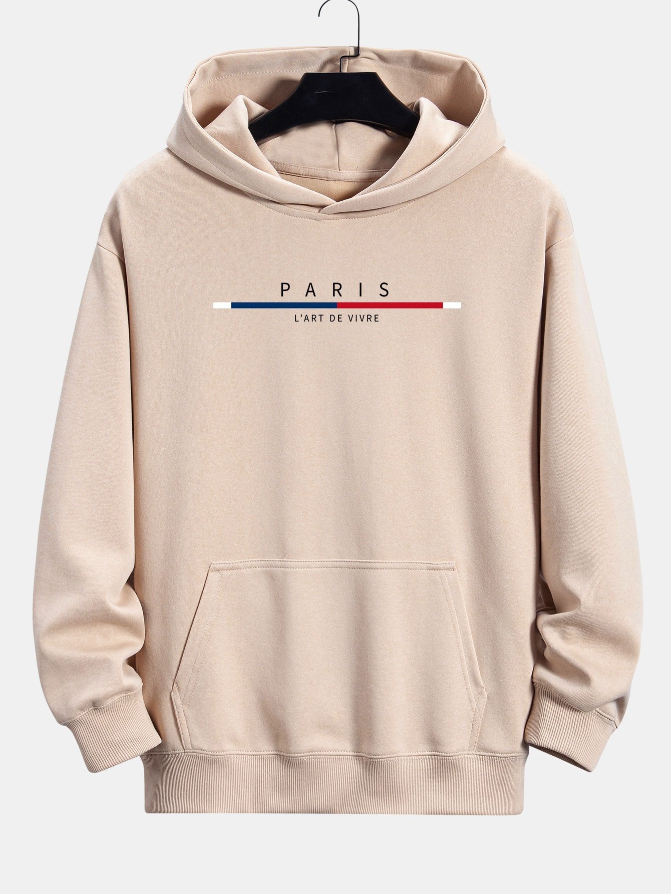 Prince | Paris Stripe Print Relax Fit Hoodie