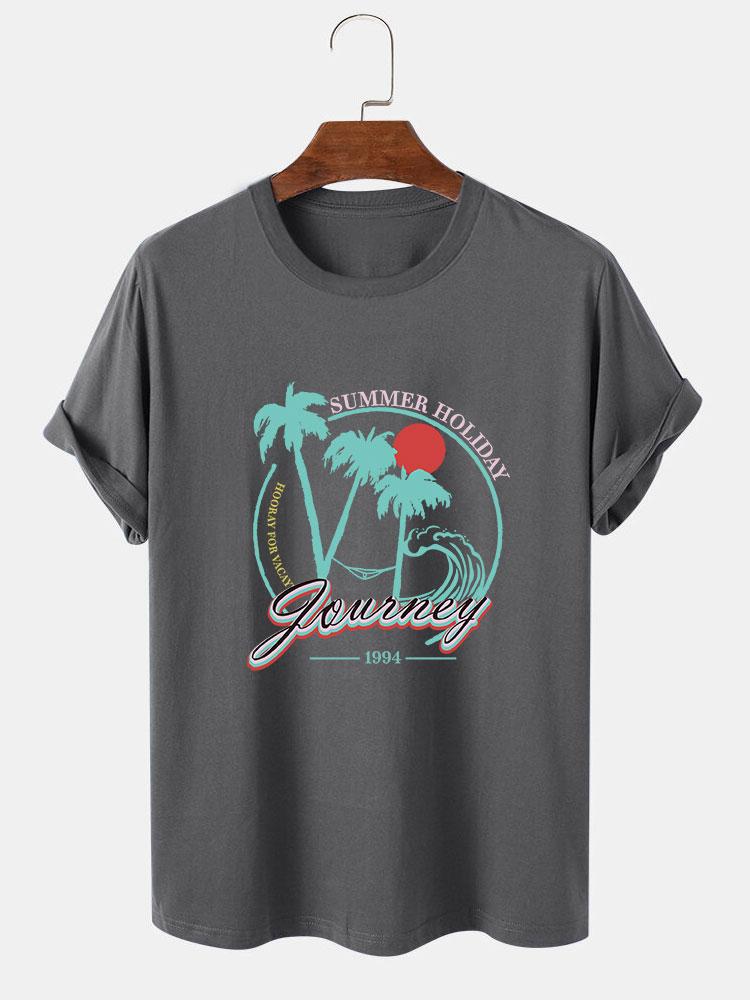 Bradley® | Holiday Palm Trees Print T-Shirt